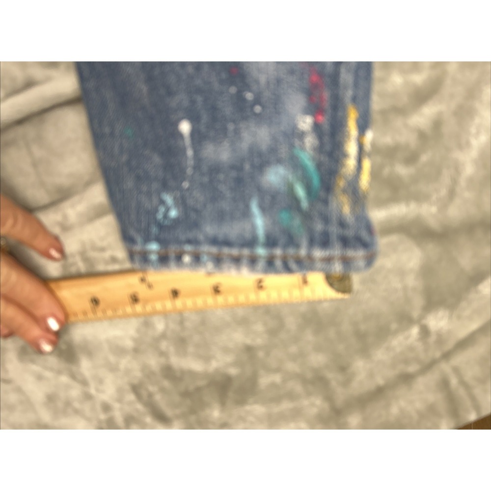 Polo Ralph Lauren Astor Slim Boyfriend Jeans Paint Splatter Distressed Jeans 27 - Picture 8 of 16